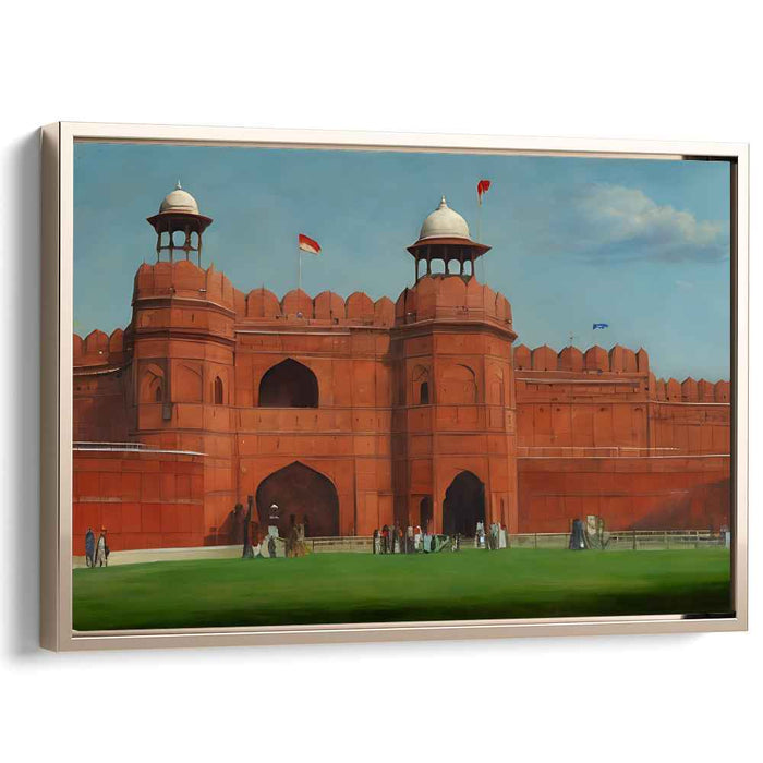 Urban Blueprint Illusion: Realistic Architectural Canvas Art Print