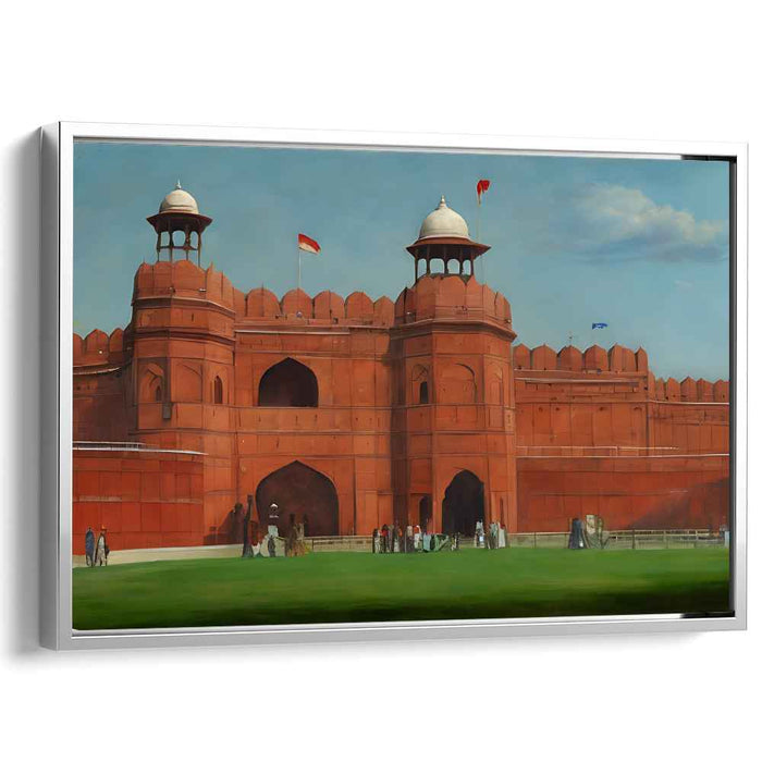 Urban Blueprint Illusion: Realistic Architectural Canvas Art Print