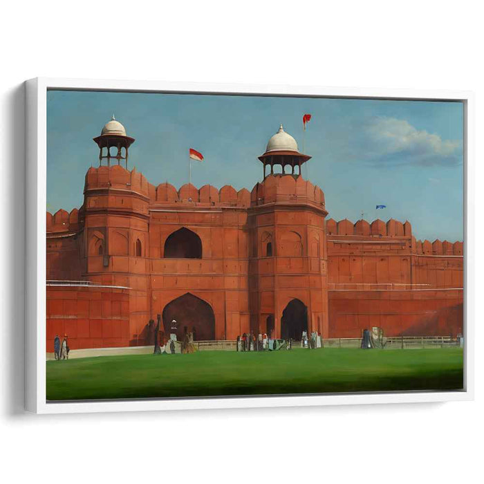 Urban Blueprint Illusion: Realistic Architectural Canvas Art Print