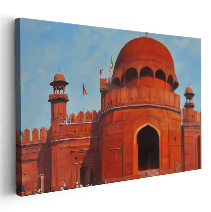 Ancient Echoes On Canvas: Historical Indian Architecture Canvas Art