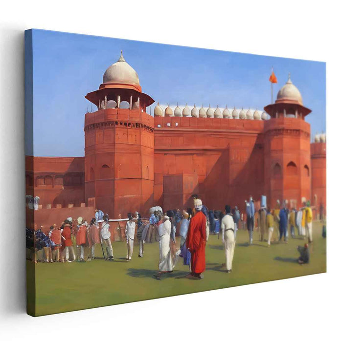 Harmony's Symposium Dance: A Lively Cultural Gathering Canvas Art Print