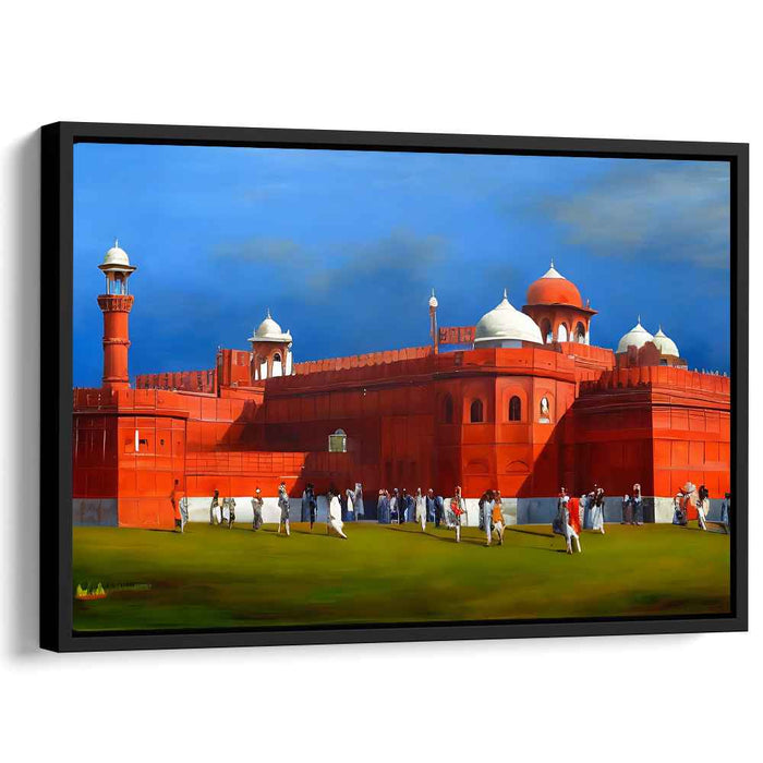 Cultural Citadel Essence: Realistic Red Fort Landscape with Cultural Elegance