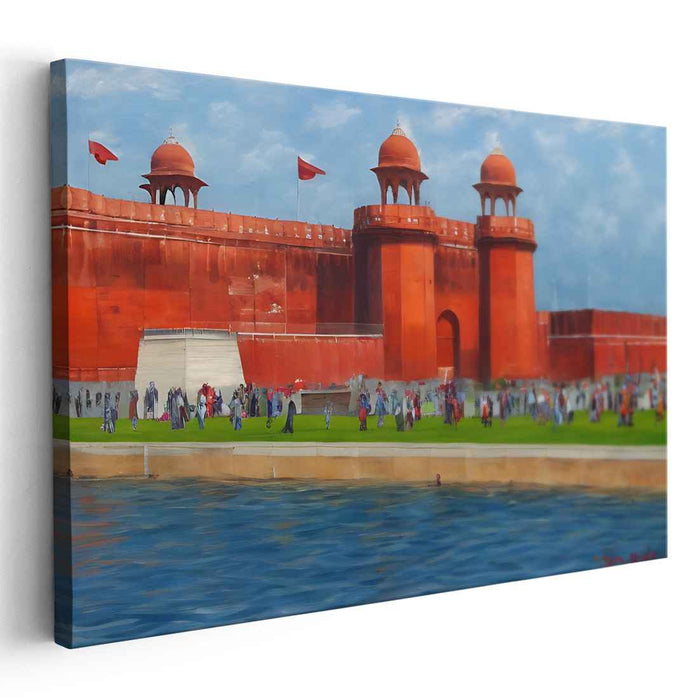 Eternal Grace of Lahore Fort: Historical Landmark Canvas Art