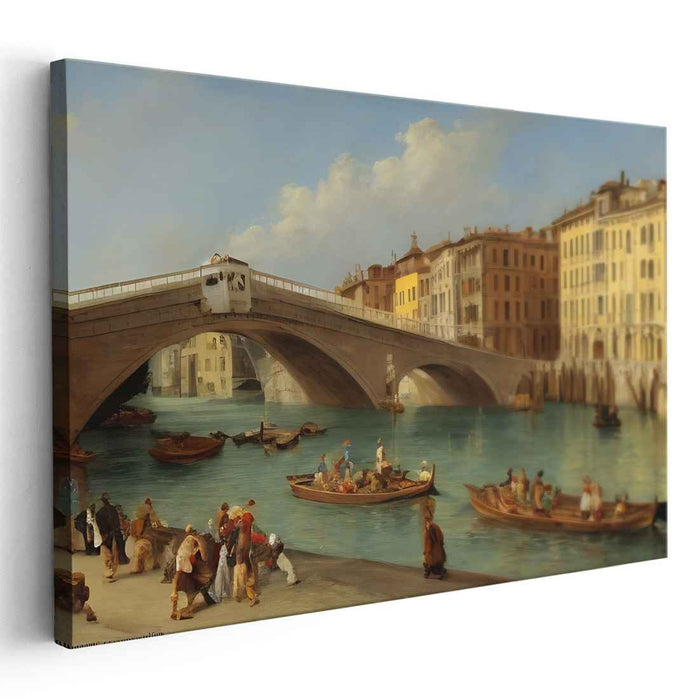 Waterfront Reflections: A Glimpse of Daily Life by the Canal