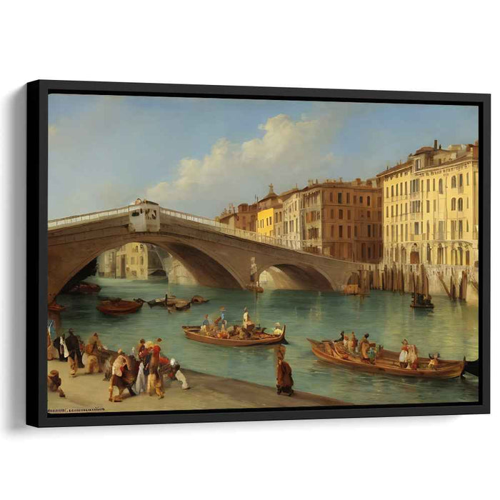 Waterfront Reflections: A Glimpse of Daily Life by the Canal