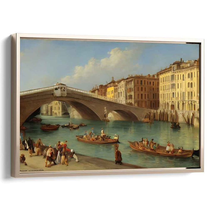 Waterfront Reflections: A Glimpse of Daily Life by the Canal