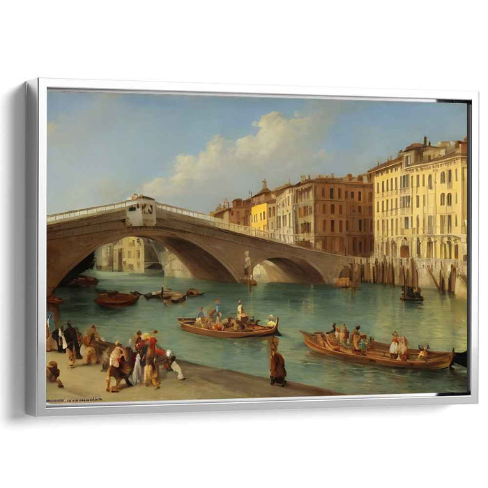 Waterfront Reflections: A Glimpse of Daily Life by the Canal