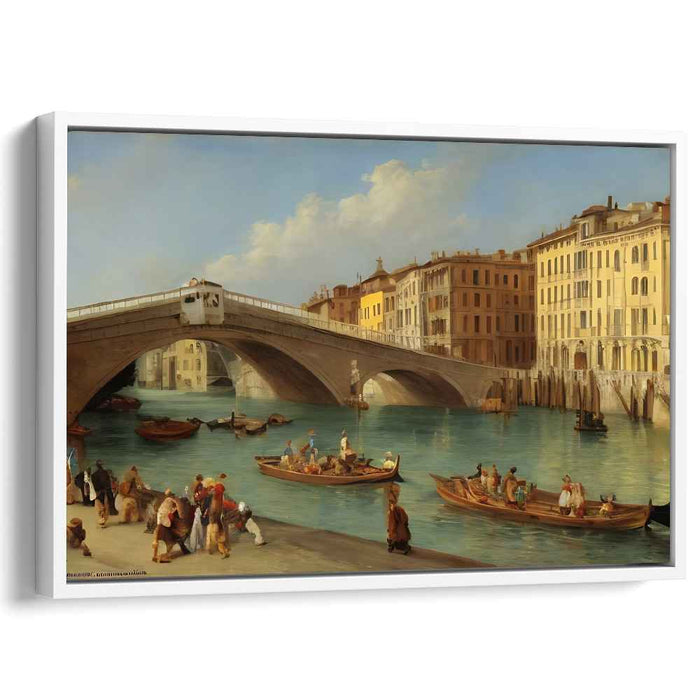 Waterfront Reflections: A Glimpse of Daily Life by the Canal