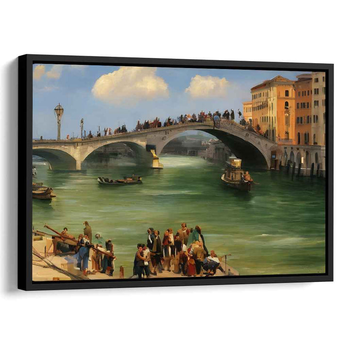 Venetian Vitality: Renaissance-Inspired Rialto Bridge and Lively Canal Scene