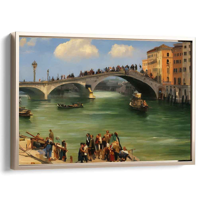 Venetian Vitality: Renaissance-Inspired Rialto Bridge and Lively Canal Scene
