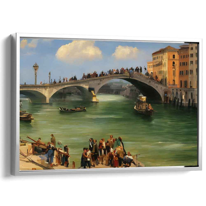 Venetian Vitality: Renaissance-Inspired Rialto Bridge and Lively Canal Scene