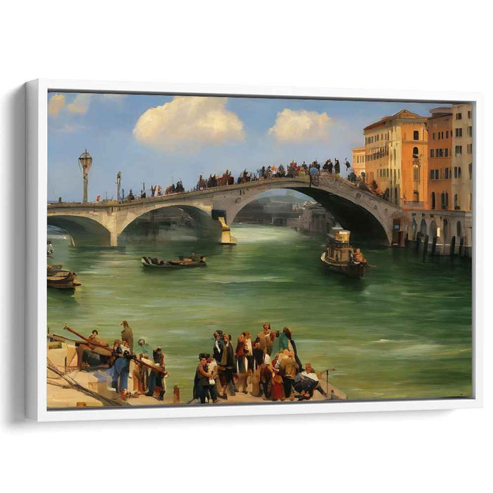 Venetian Vitality: Renaissance-Inspired Rialto Bridge and Lively Canal Scene
