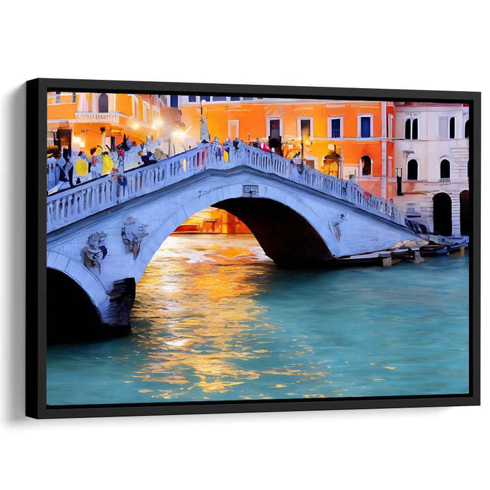 Grandeur by the Canal: Renaissance Venice and Rialto Bridge Canvas Art