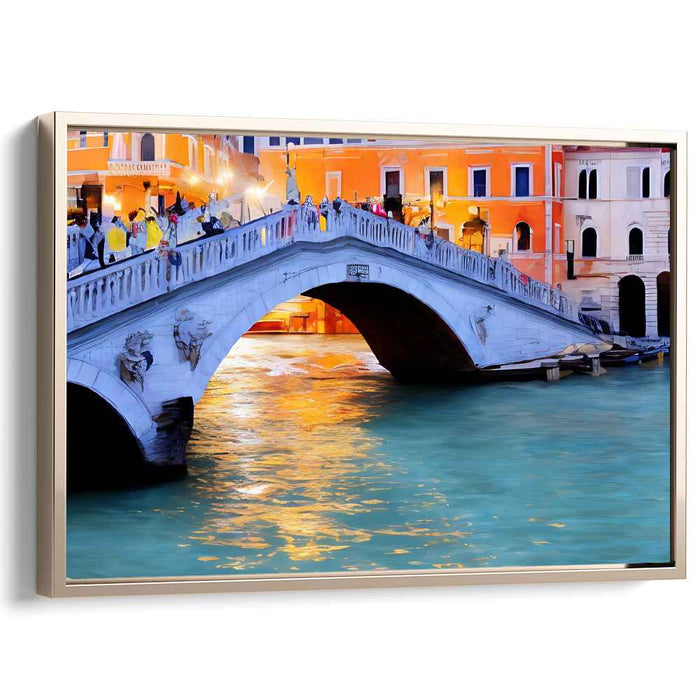 Grandeur by the Canal: Renaissance Venice and Rialto Bridge Canvas Art