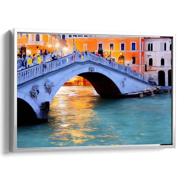 Grandeur by the Canal: Renaissance Venice and Rialto Bridge Canvas Art