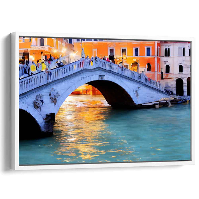 Grandeur by the Canal: Renaissance Venice and Rialto Bridge Canvas Art