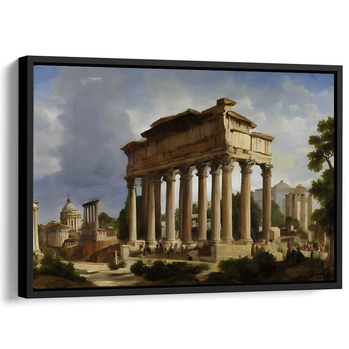 Echoes of Marble Ruins: Neoclassical Depiction of an Ancient Roman Temple