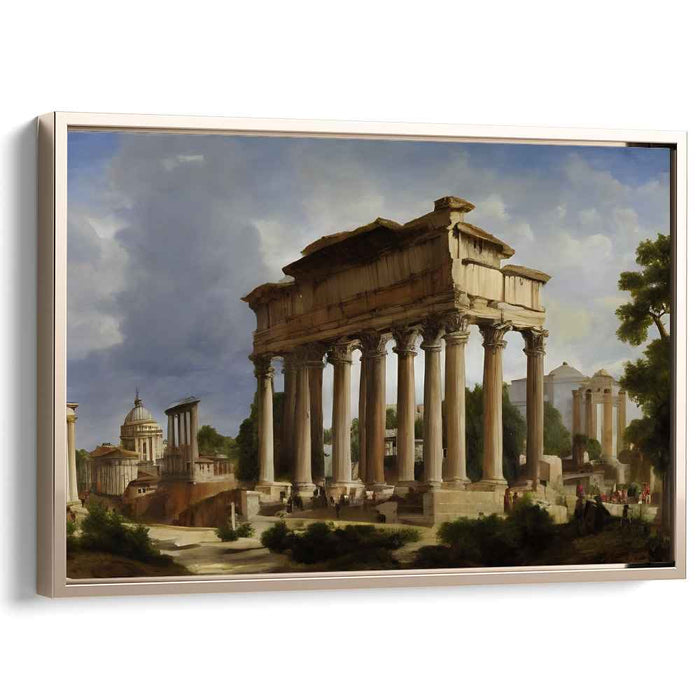 Echoes of Marble Ruins: Neoclassical Depiction of an Ancient Roman Temple