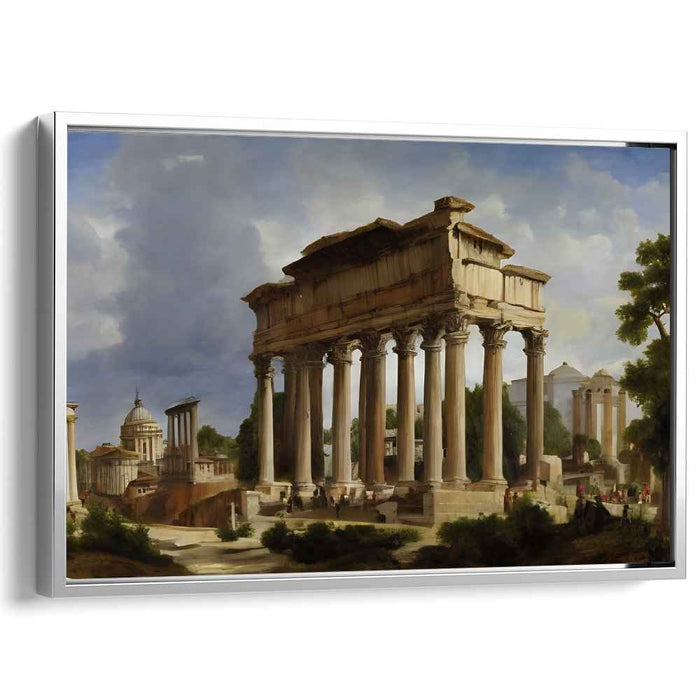 Echoes of Marble Ruins: Neoclassical Depiction of an Ancient Roman Temple