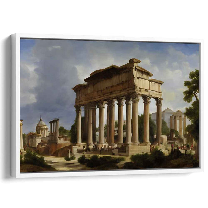 Echoes of Marble Ruins: Neoclassical Depiction of an Ancient Roman Temple