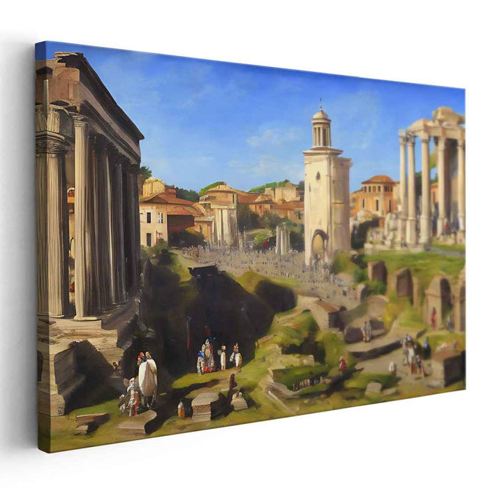 Eternal City: Classical Roman Landscape with Historical Architecture