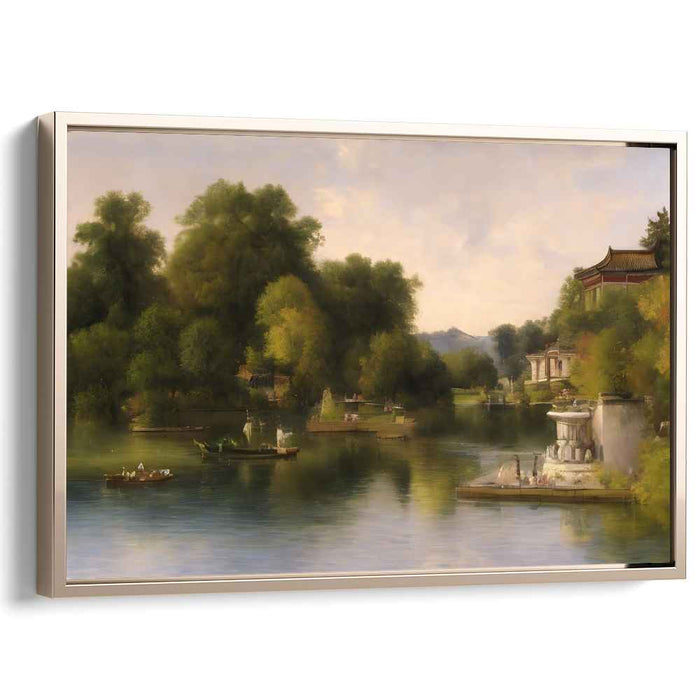 Love's Brushstroke: Romantic Landscape Canvas Art Print