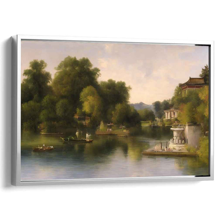 Love's Brushstroke: Romantic Landscape Canvas Art Print