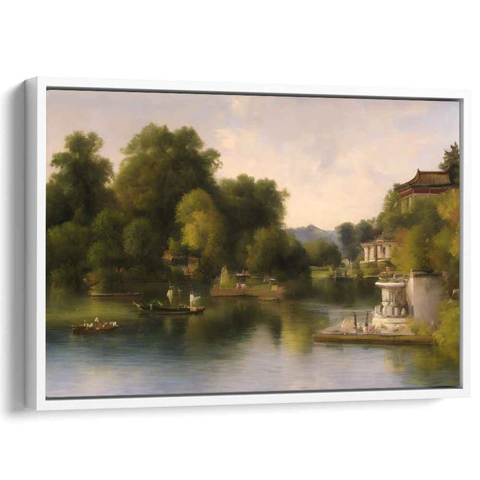 Love's Brushstroke: Romantic Landscape Canvas Art Print