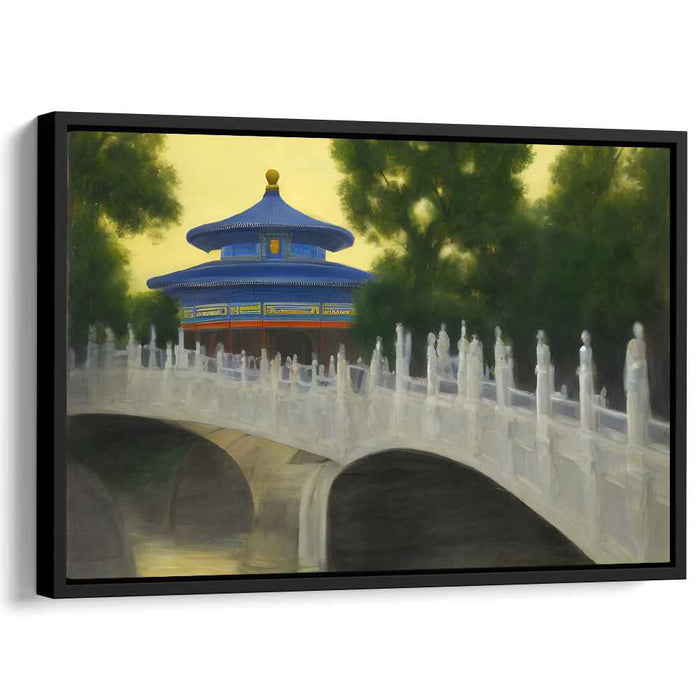 Verdant Sanctuary: Temple of Heaven with Lush Green Landscape Canvas Art