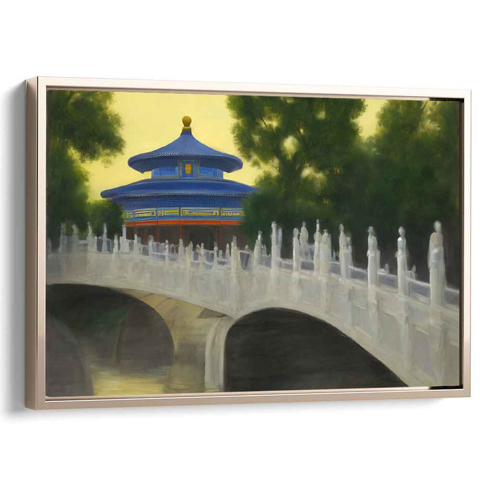 Verdant Sanctuary: Temple of Heaven with Lush Green Landscape Canvas Art