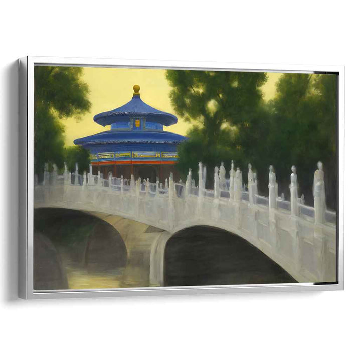 Verdant Sanctuary: Temple of Heaven with Lush Green Landscape Canvas Art
