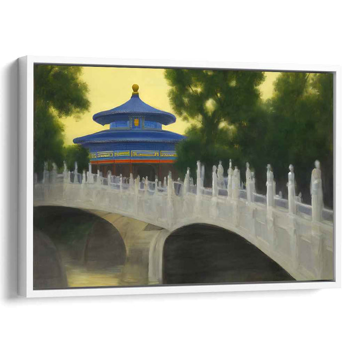 Verdant Sanctuary: Temple of Heaven with Lush Green Landscape Canvas Art