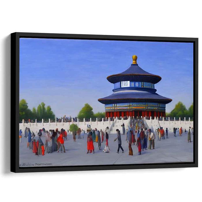 Tradition Alive: Realistic Chinese Cultural Scene Canvas Art Print