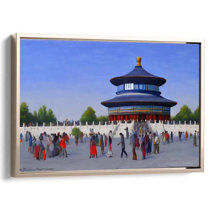 Tradition Alive: Realistic Chinese Cultural Scene Canvas Art Print