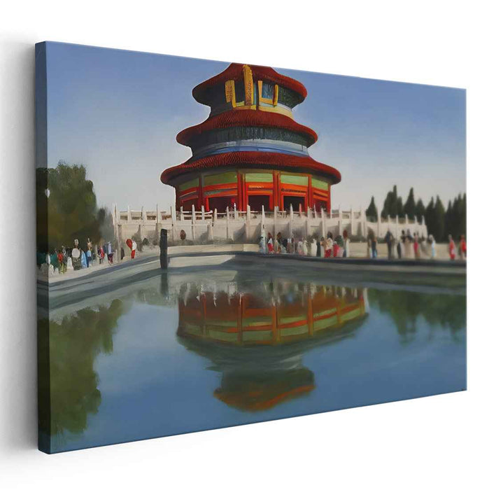 Heritage Echoes: Traditional Architecture Canvas Art Print