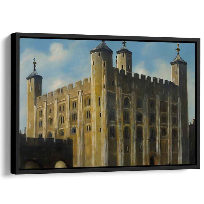 Whispers of History Unfold: Realistic Depiction of the Tower of London Canvas Art Print
