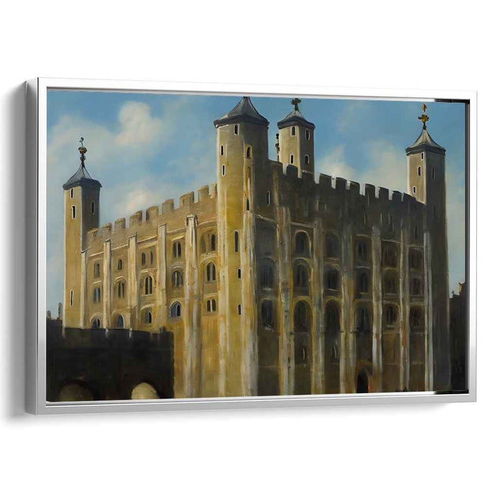 Whispers of History Unfold: Realistic Depiction of the Tower of London Canvas Art Print