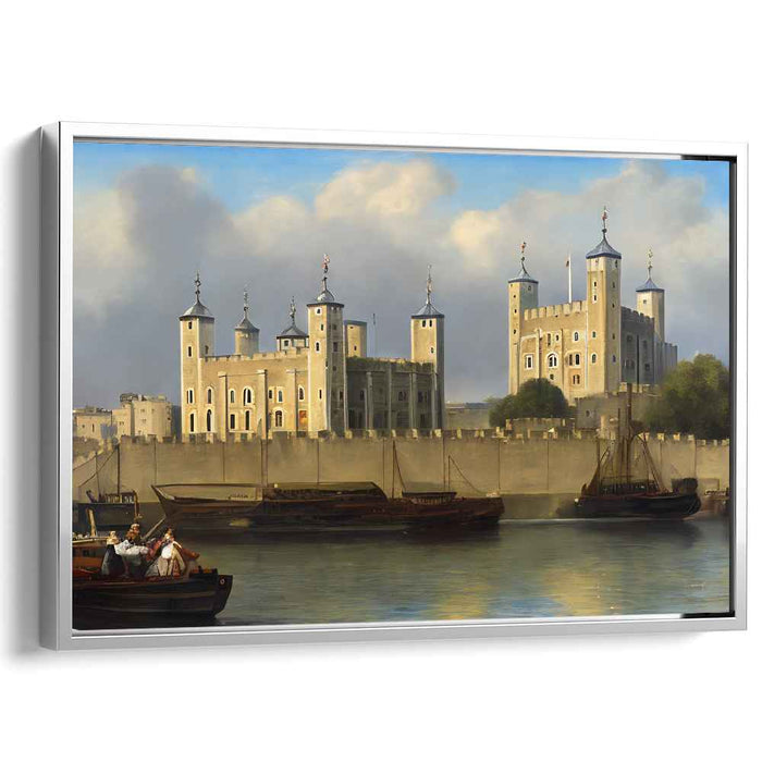 Twilight Keep Impressions: The Tower of London at Dusk Canvas Art Print