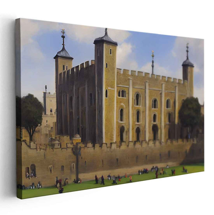 Whispers of Crowned History: The Tower of London on Canvas