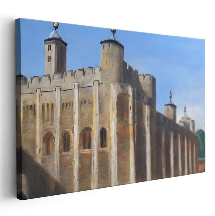 Architectural Tales: Realistic Castle Architecture Canvas Art