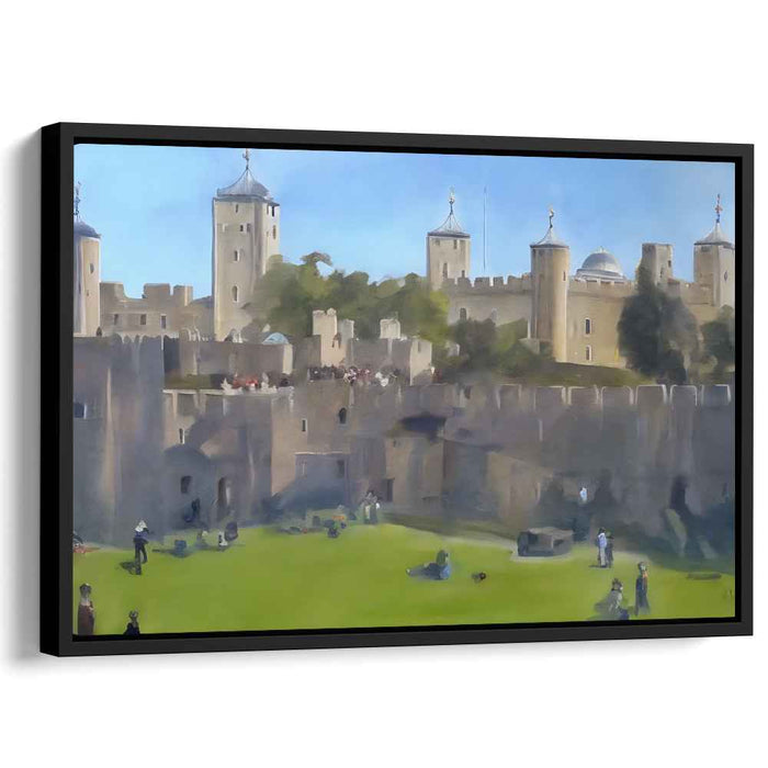 Royal Castle Vista: A Serene Historical Landscape Canvas Art