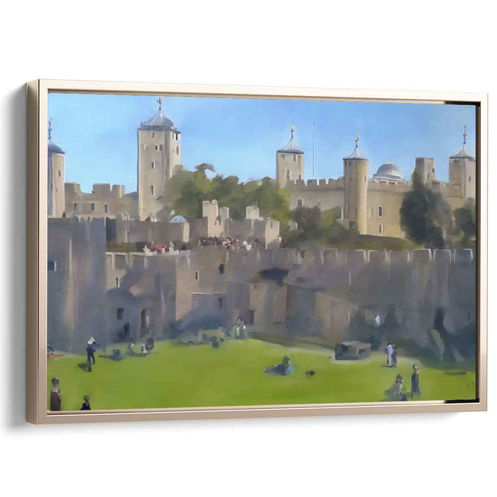 Royal Castle Vista: A Serene Historical Landscape Canvas Art