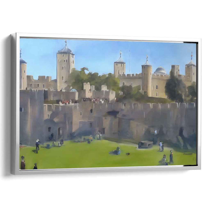 Royal Castle Vista: A Serene Historical Landscape Canvas Art
