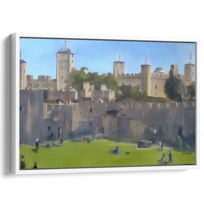 Royal Castle Vista: A Serene Historical Landscape Canvas Art
