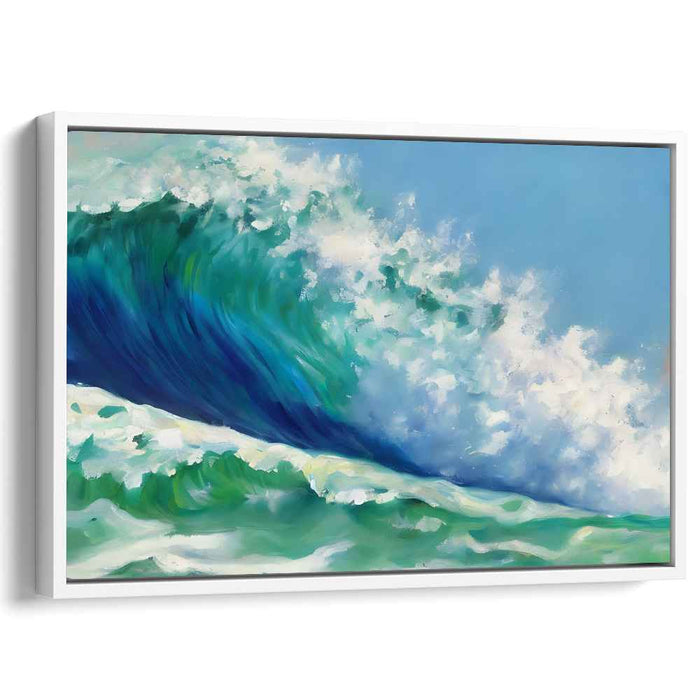 Ephemeral Tide Movements: Dynamic Seascape Canvas Art Print