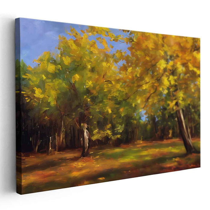 Radiant Horizon Sketch: Luminous Landscape Canvas Art