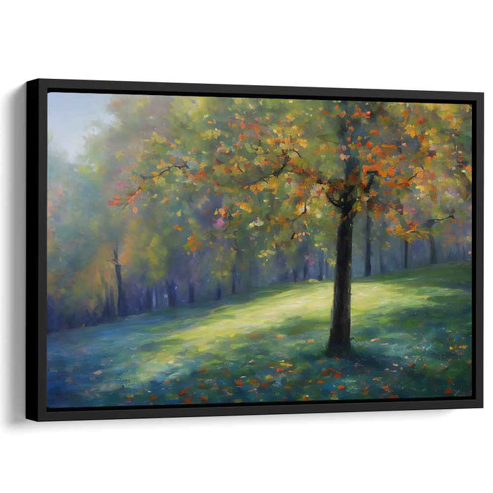 Sunset Delight Dance: Impressionist Landscape with Sunlit Tree