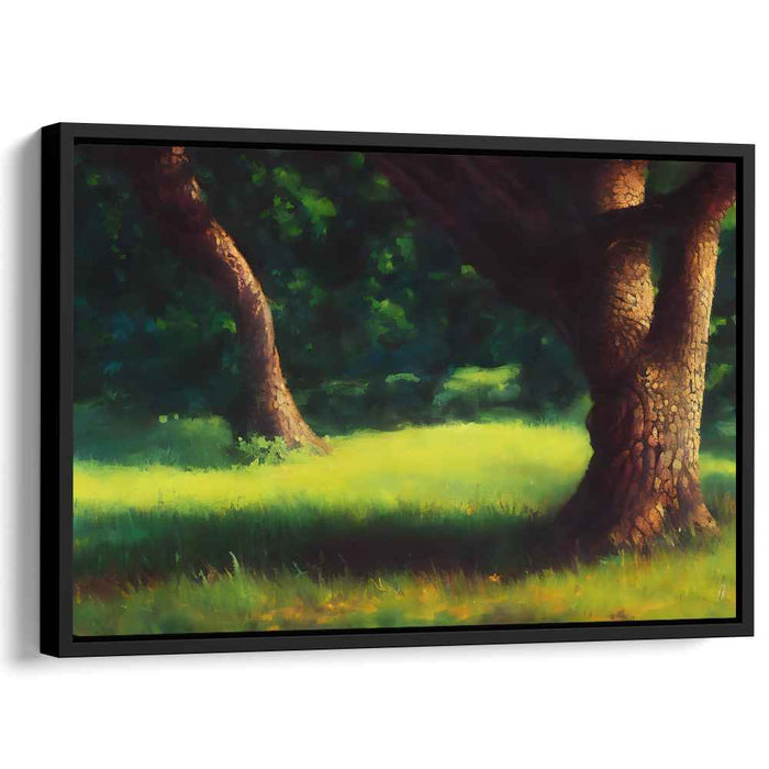 Mystical Woods Tapestry: Enchanting Forest Landscape Canvas Art Print