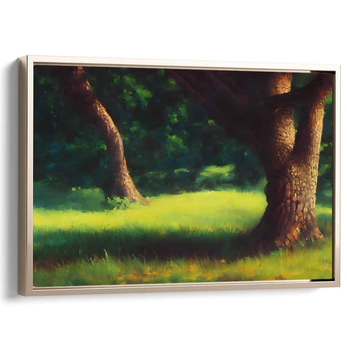 Mystical Woods Tapestry: Enchanting Forest Landscape Canvas Art Print
