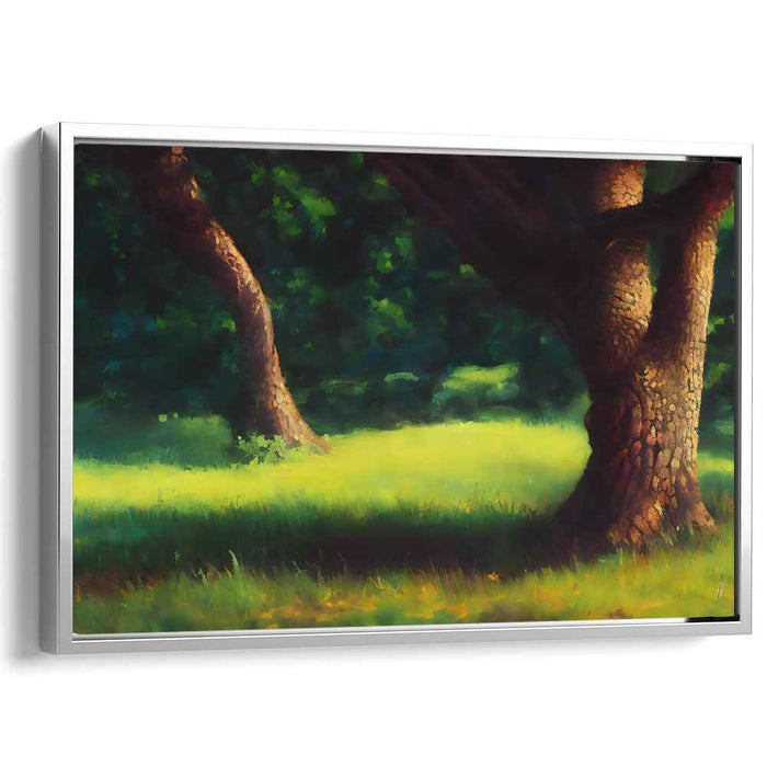 Mystical Woods Tapestry: Enchanting Forest Landscape Canvas Art Print